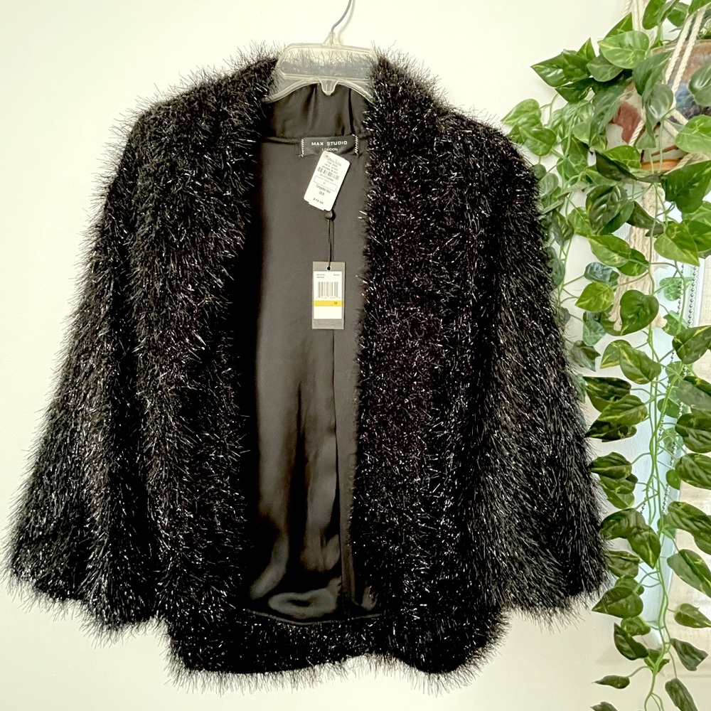 Max Studio Black Tinsel Jacket